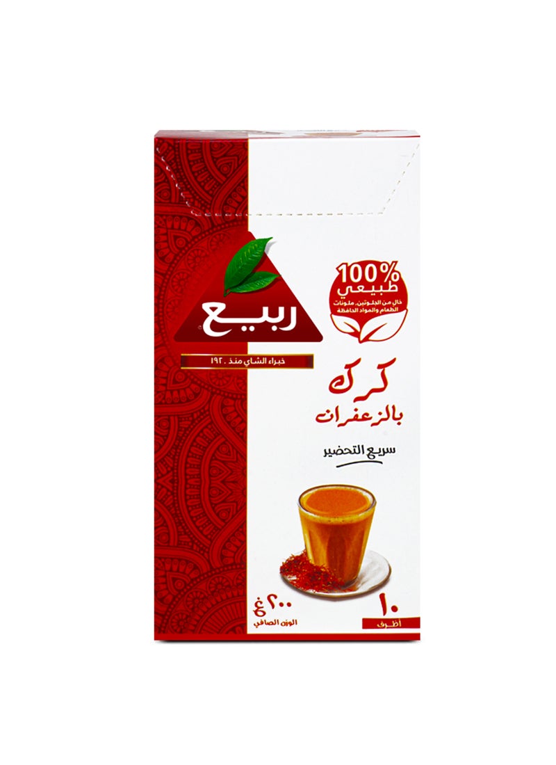 Rabea tea Saffron Karak Tea 3 In 1 10 Sachets (200g) - Image 3
